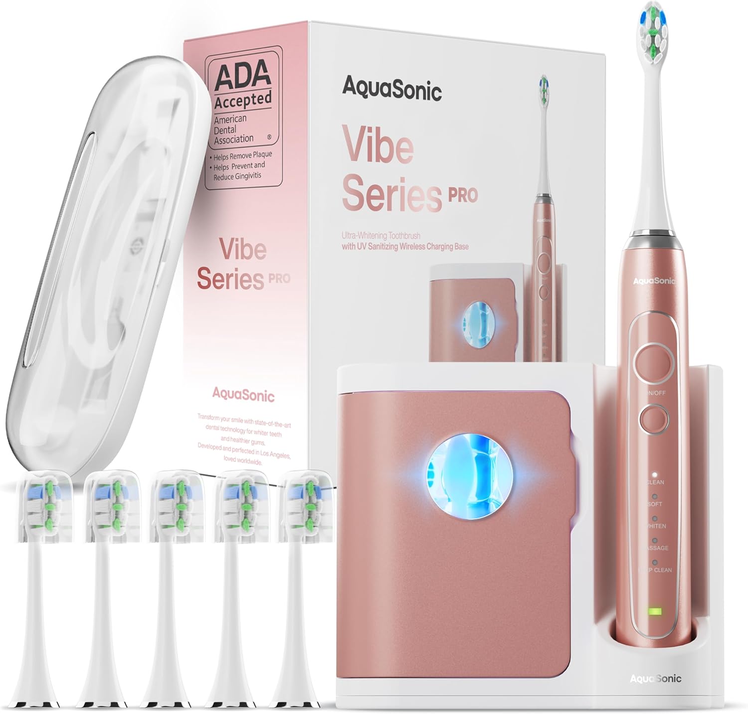 Aquasonic Vibe Series Pro Ultra-Whitening Electric Toothbrush