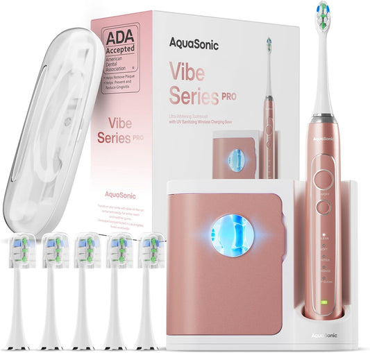 Aquasonic Vibe Series Pro Ultra-Whitening Electric Toothbrush