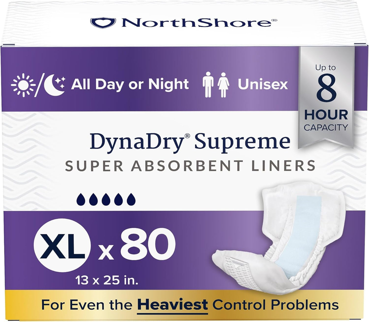 NorthShore DynaDry Supreme Liners for Men and Women, X-Large