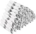 Pre Rolled Silver Plastic Silverware 50 Pack - Wrapped Cutlery Set