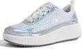 Platform Rhinestone Women's Sneakers - Chunky Retro Sparkly Shoes