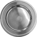13-Inch Stainless Steel Twist Pattern Charger Plates - Set of 6