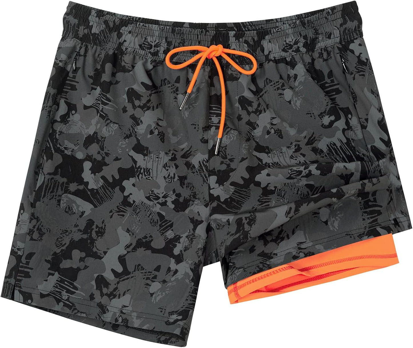 SURF CUZ Mens Swim Trunks with Compression Liner for Comfort