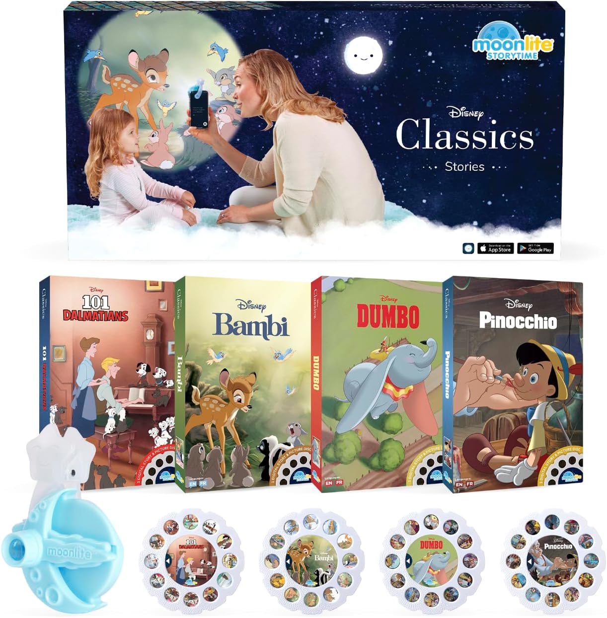 Moonlite Storytime Mini Projector for Magical Reading Fun
