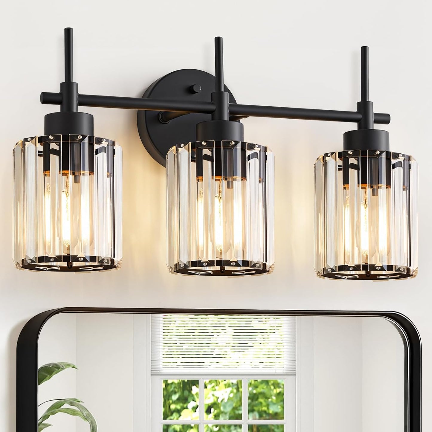 3 Light Crystal Vanity Light for Modern Bathroom and Living Room
