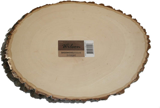 Wilson Basswood Round Oval Plaque Bulk Pack for Crafts and Decor