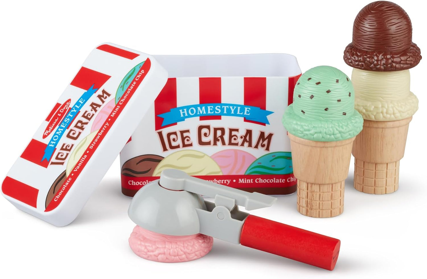Melissa & Doug Scoop and Stack Ice Cream Cone Play Food Set