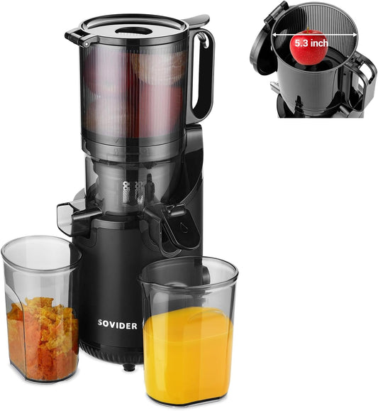 SOVIDER Cold Press Juicer: XL Chute, High Yield, Easy Clean