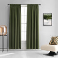 Dark Olive Green Blackout Curtains 52 in x 84 in - Room Darkening