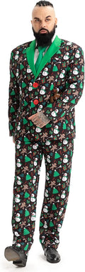 Men's Christmas Party Suit Funny Costume Novelty Jacket Trousers UGLY
