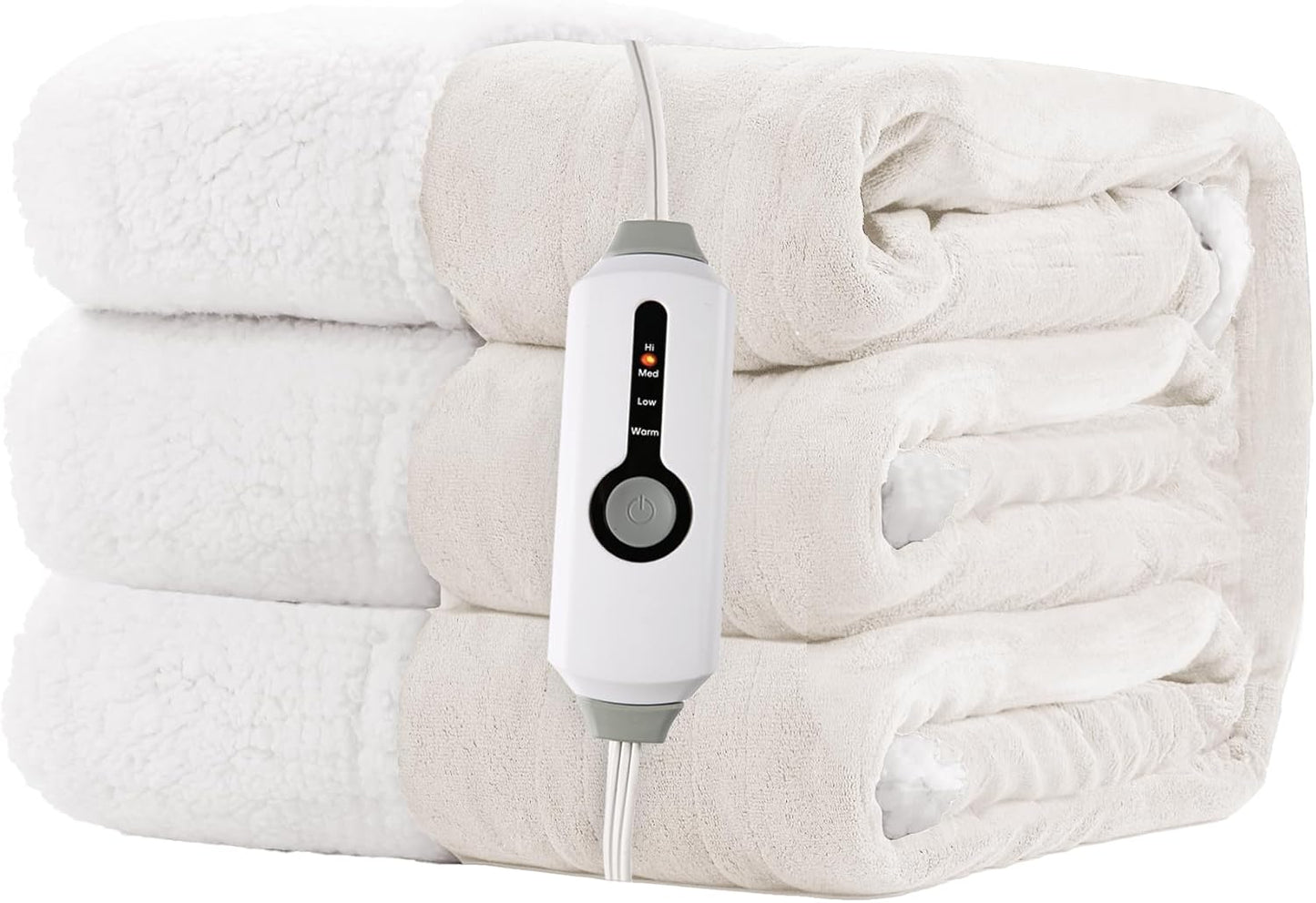 Electric Heated Blanket Twin Size with Dual-Sided Microplush