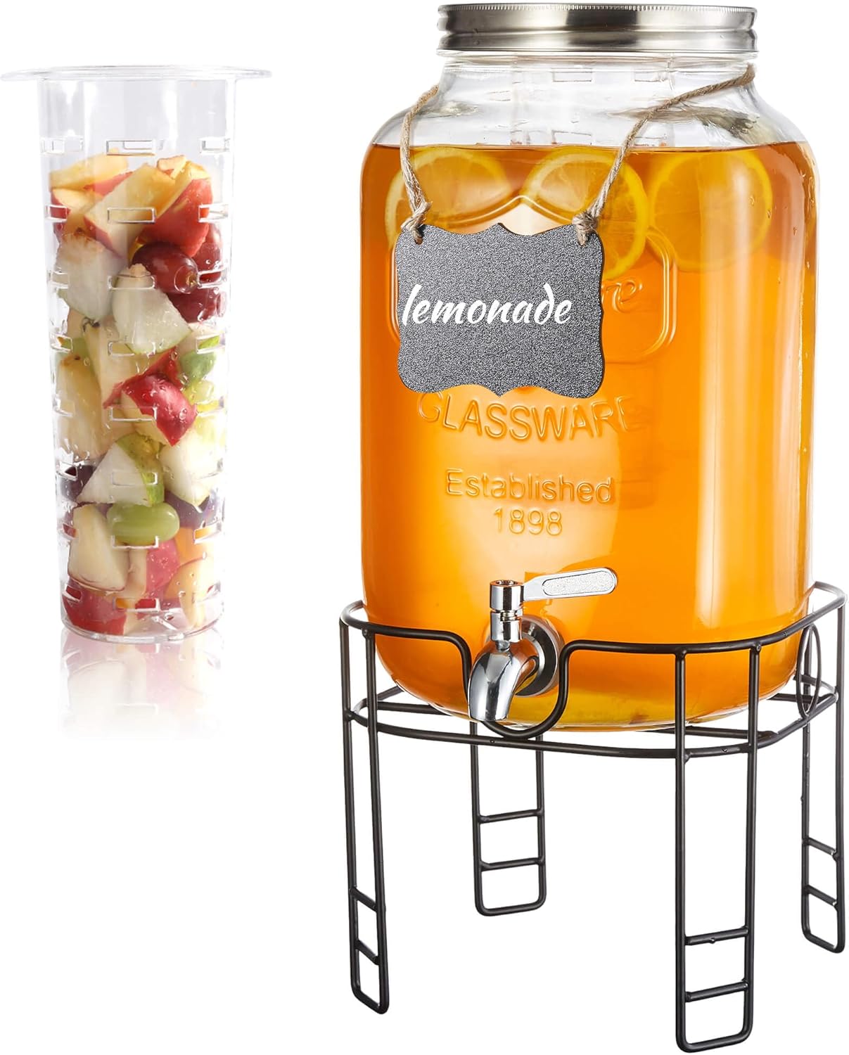 2 Gallon Drink Dispenser for Parties with Stainless Steel Spigot
