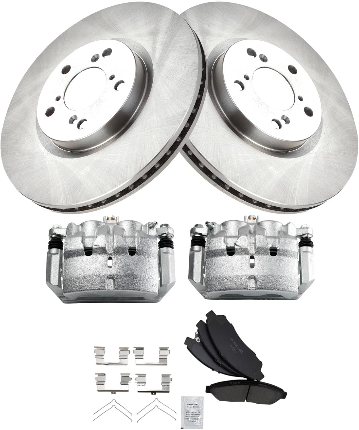 TRQ Front Brake Pad & Rotor Kit for Acura MDX and ZDX Models