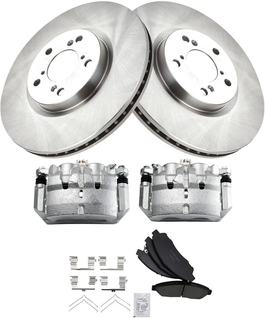 TRQ Front Brake Pad & Rotor Kit for Acura MDX and ZDX Models