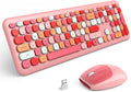 Wireless Keyboard and Mouse Combo for Windows - Cute Colorful Design
