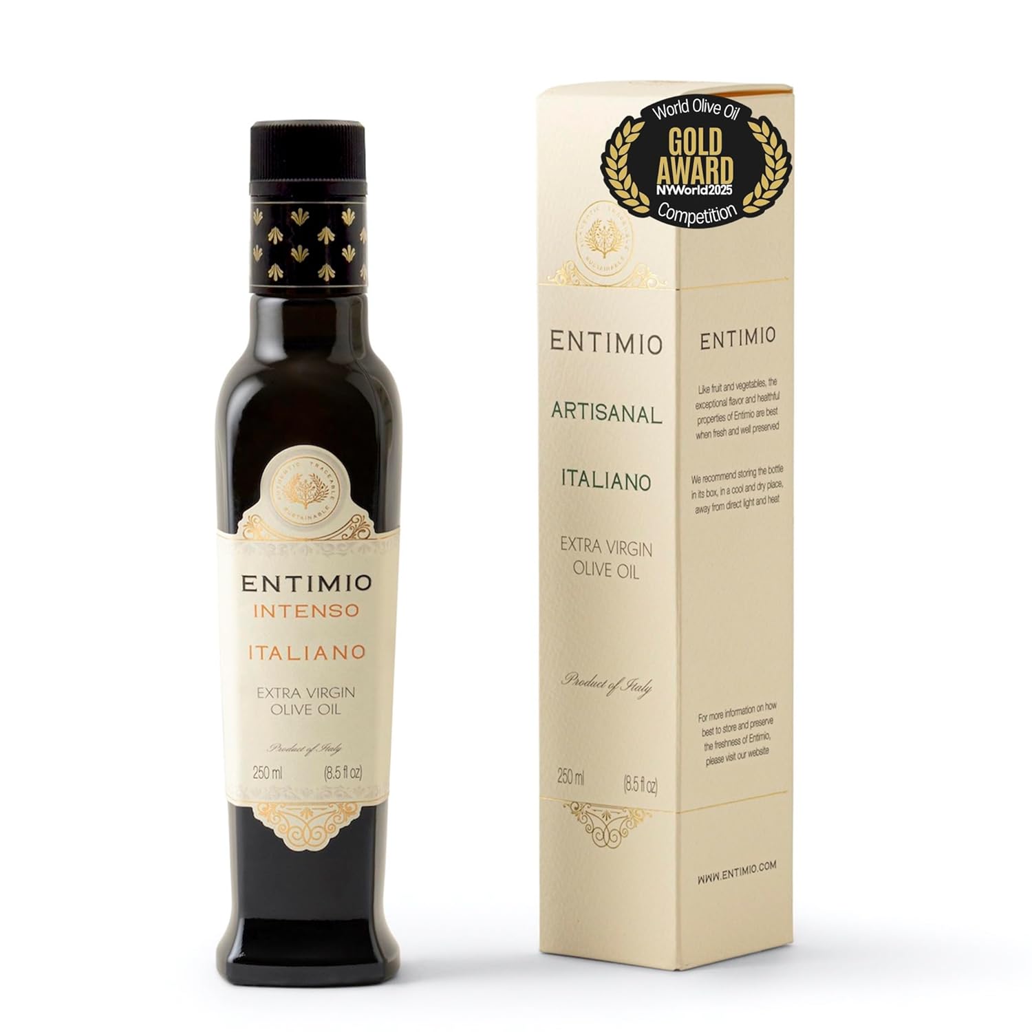 Entimio Intenso Organic Extra Virgin Olive Oil - Gold Winner