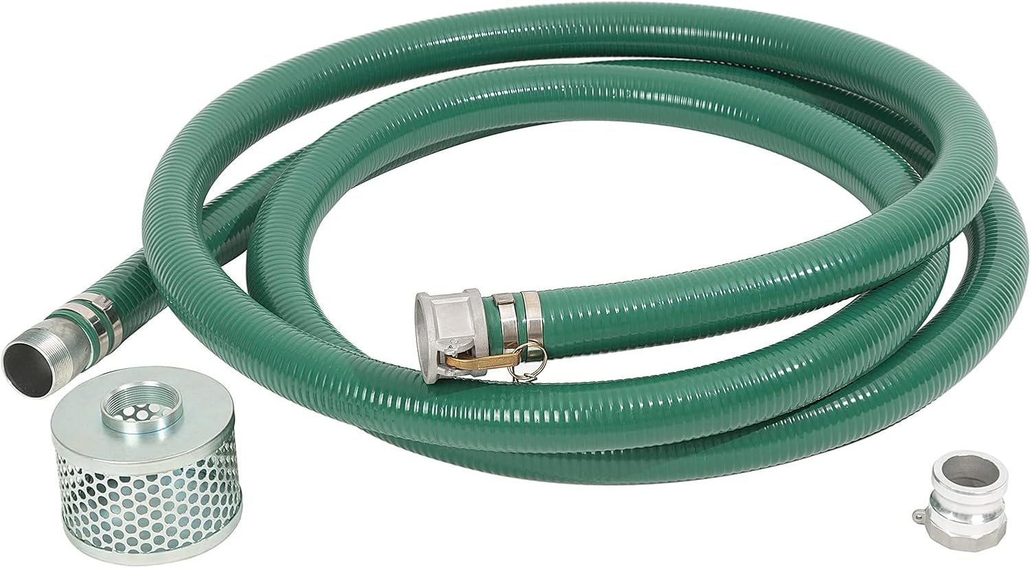 Eastrans Discharge Hose Pump Kit with 2in x 20ft Green PVC Hose
