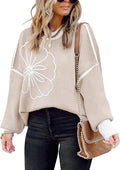ETCYY Womens Oversized Colorblock Sweater - Cozy Layering Pullover