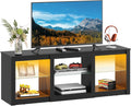 WLIVE LED TV Stand for 65 Inch TV - Modern Media Console with LED