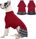 Big Girl Dog Sweater Dress 4XL - Cozy Cable Knit for Giant Breeds