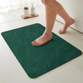 Bathroom Mat Quick Dry Non Slip Washable Bath Rug 36x48 in Dark Green