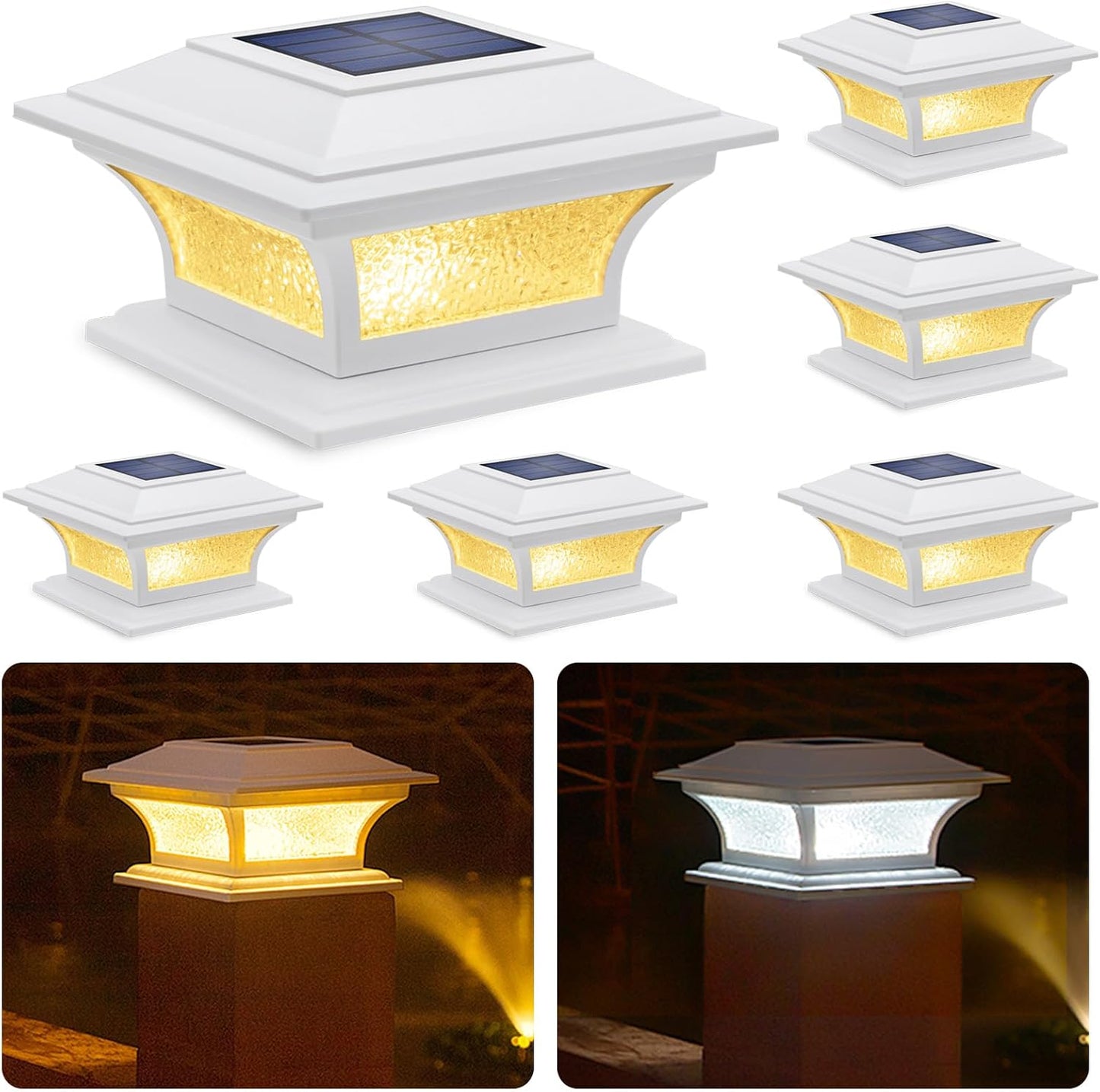 SIEDiNLAR Solar Post Cap Lights for Outdoor Decks and Fences