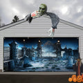 Halloween Garage Door Cover 6x13 ft Cemetery Backdrop - Outdoor Spooky
