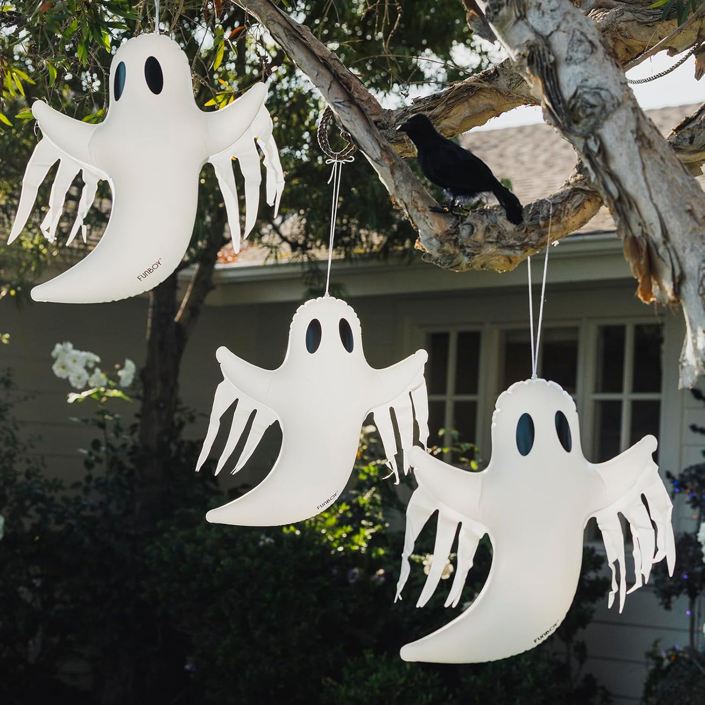 FUNBOY Hanging Ghost Halloween Decor for Spooky Celebrations