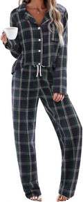 Women's Cozy Plaid PJs Set in Cotton for Ultimate Comfort