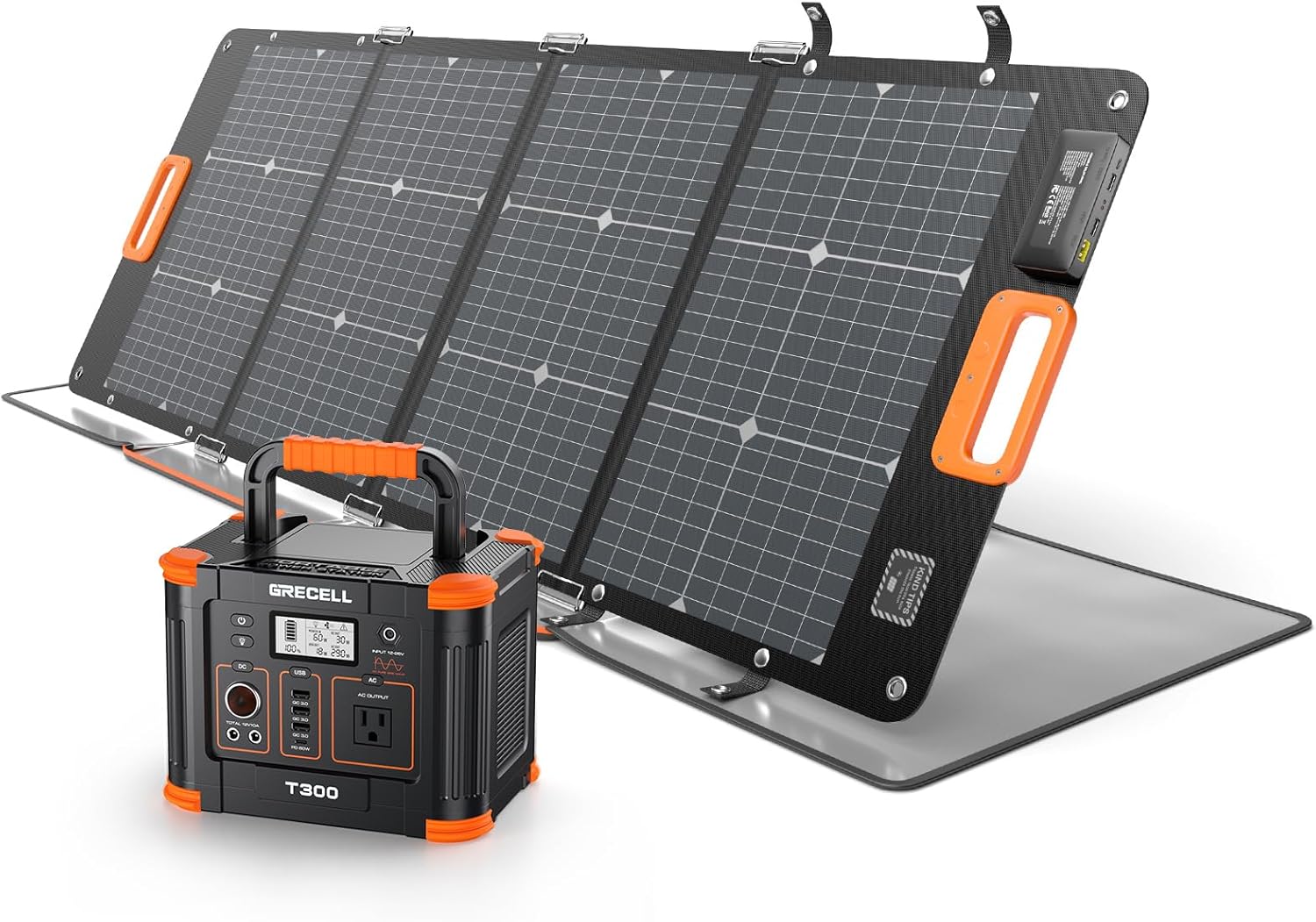 GRECELL Portable Power Station: 300W 288Wh Solar Generator