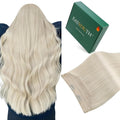 Easyouth Wire Human Hair Extensions White Blonde 20in - Invisible Fish