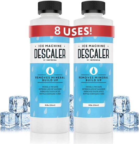 Ice Machine Cleaner 4 Uses Per Bottle - USA Made - Compatible with Various Brands