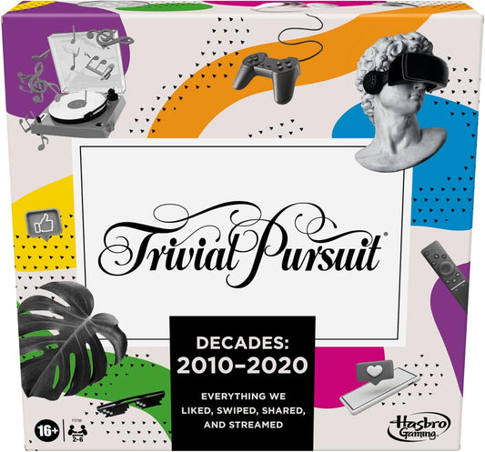 Fun Pop Culture Trivia Game for Adults, Trivial Pursuit Decades 2010-2020