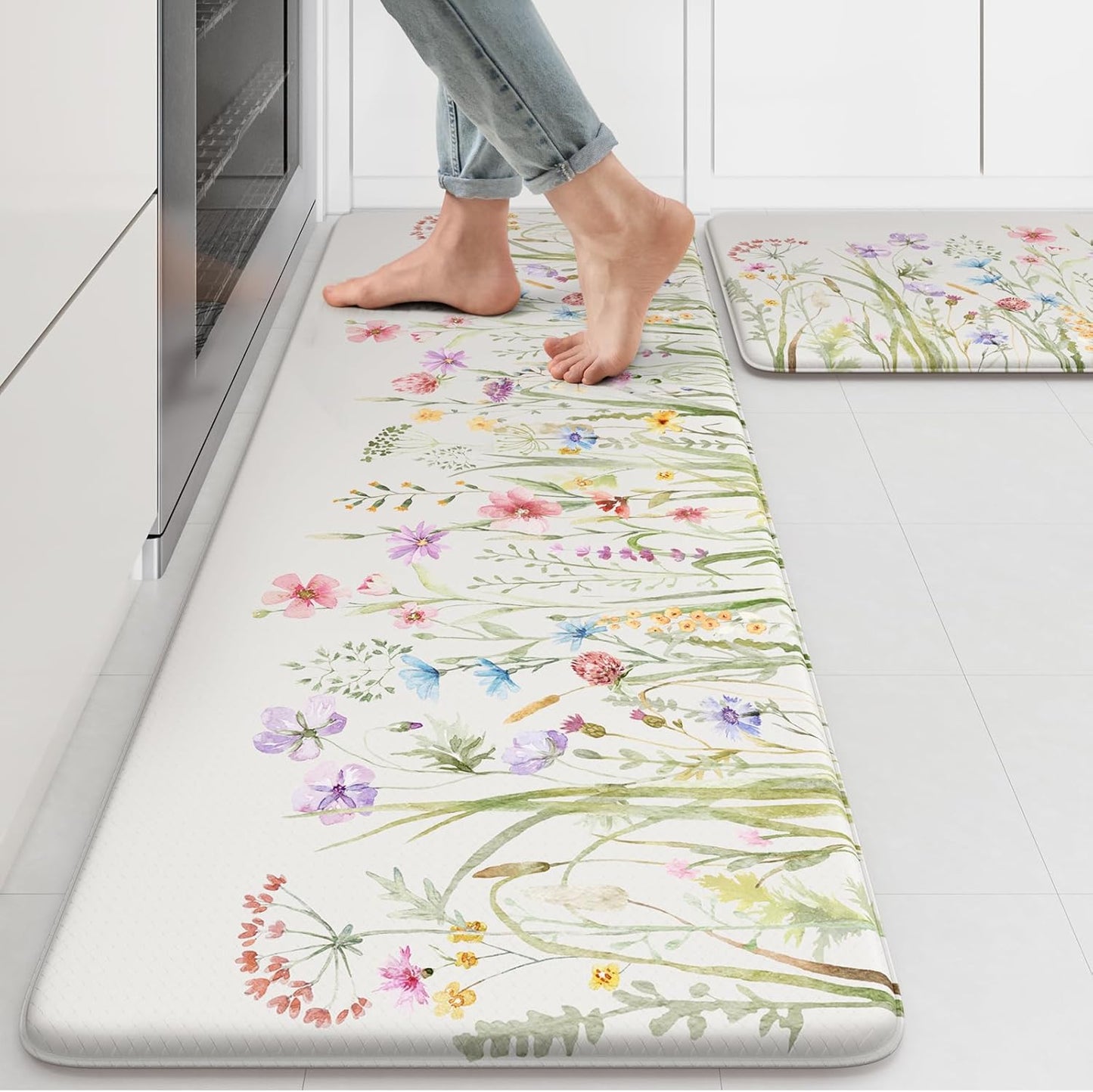 KIMODE Anti Fatigue Kitchen Mat Set for Comfort and Style