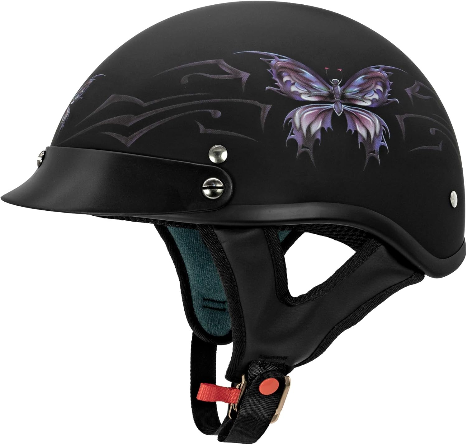 VCAN Cruiser Intricate Butterfly Motorcycle Half Helmet Review