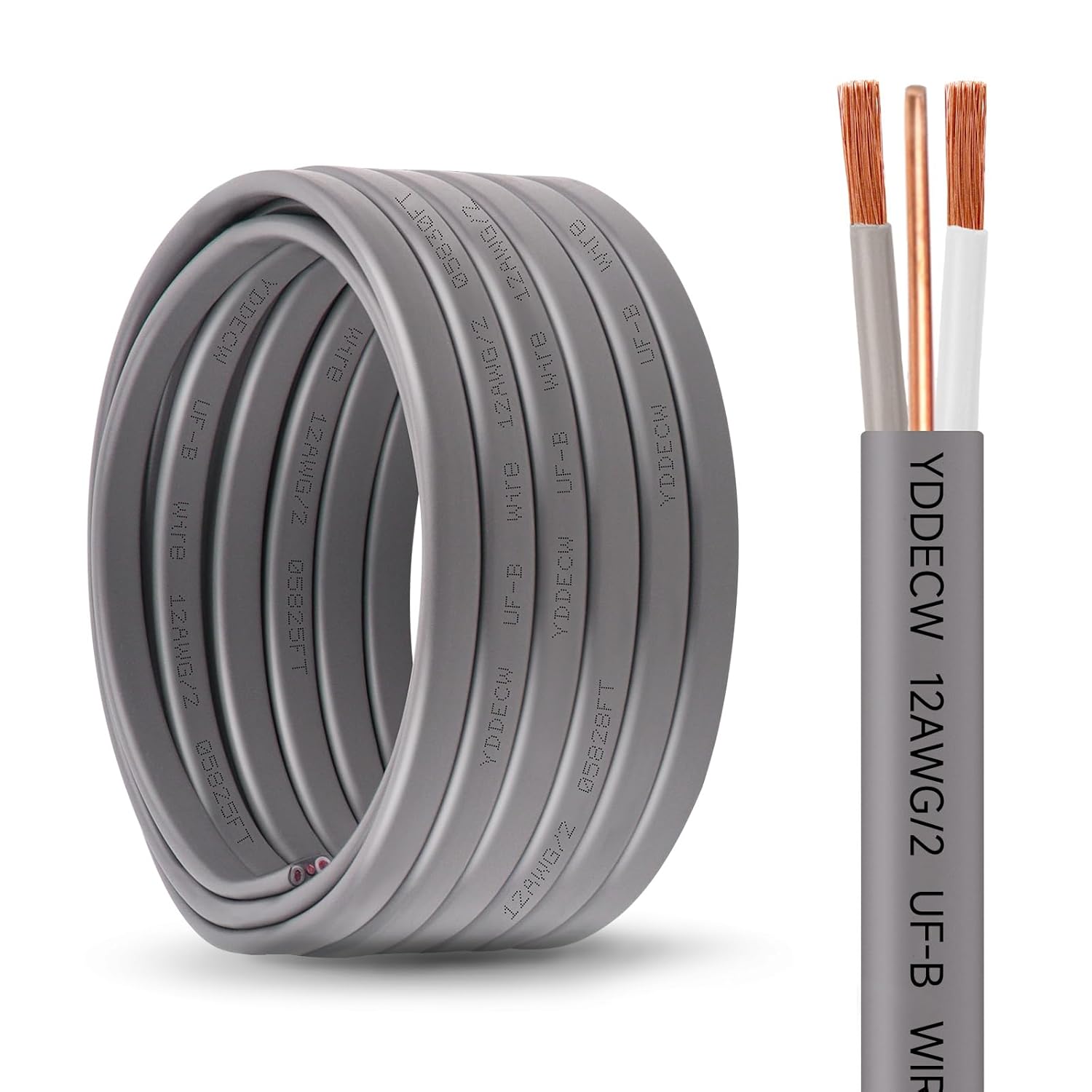 12/2 UF-B Wire for Direct Burial - 25FT 100% Pure Copper