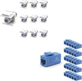 VCE 10-Pack RG6 Coaxial + 25-Pack CAT6 Keystone Coupler Bundle