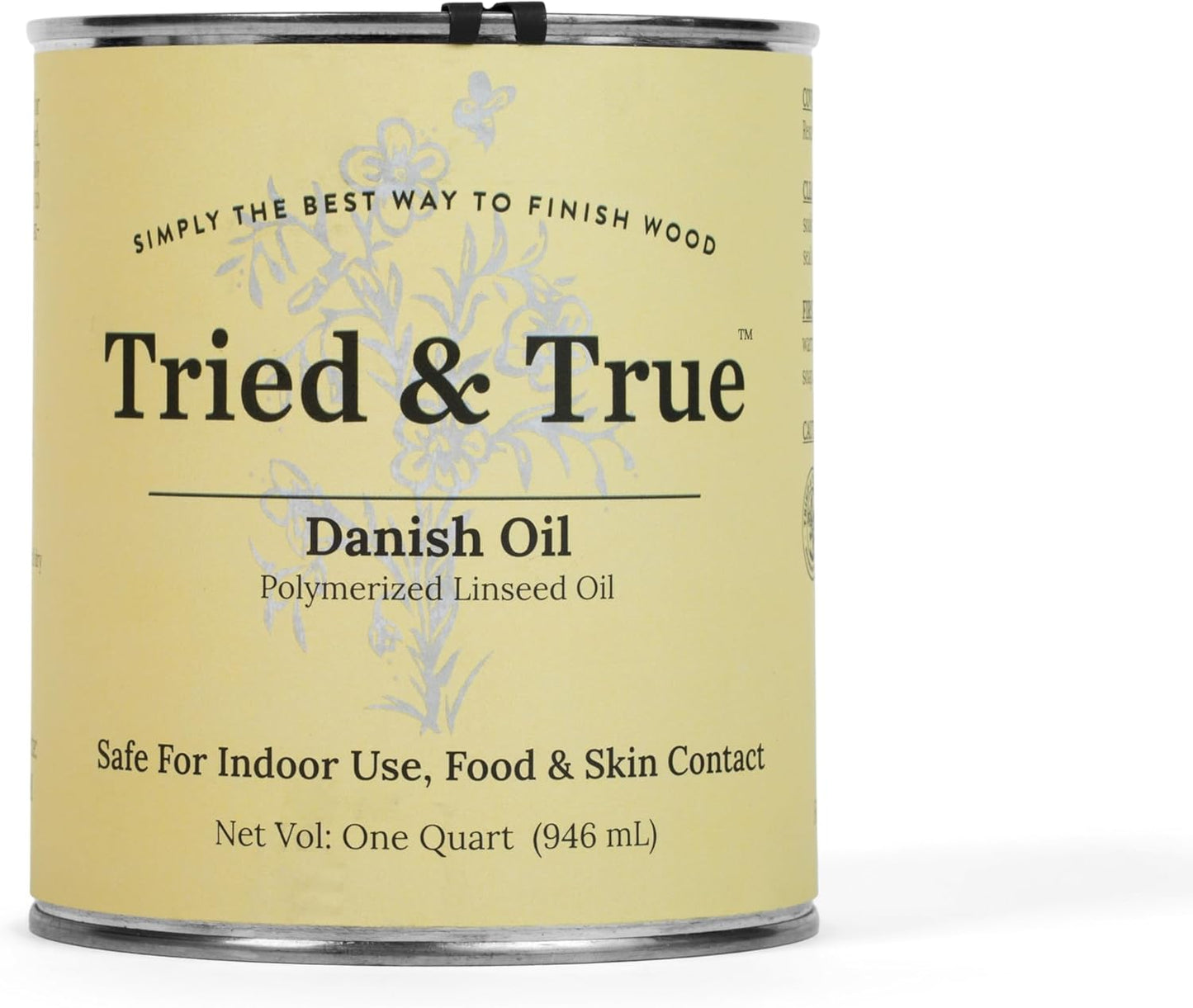 Tried & True Danish Oil Quart - Pure Linseed Oil Wood Finish