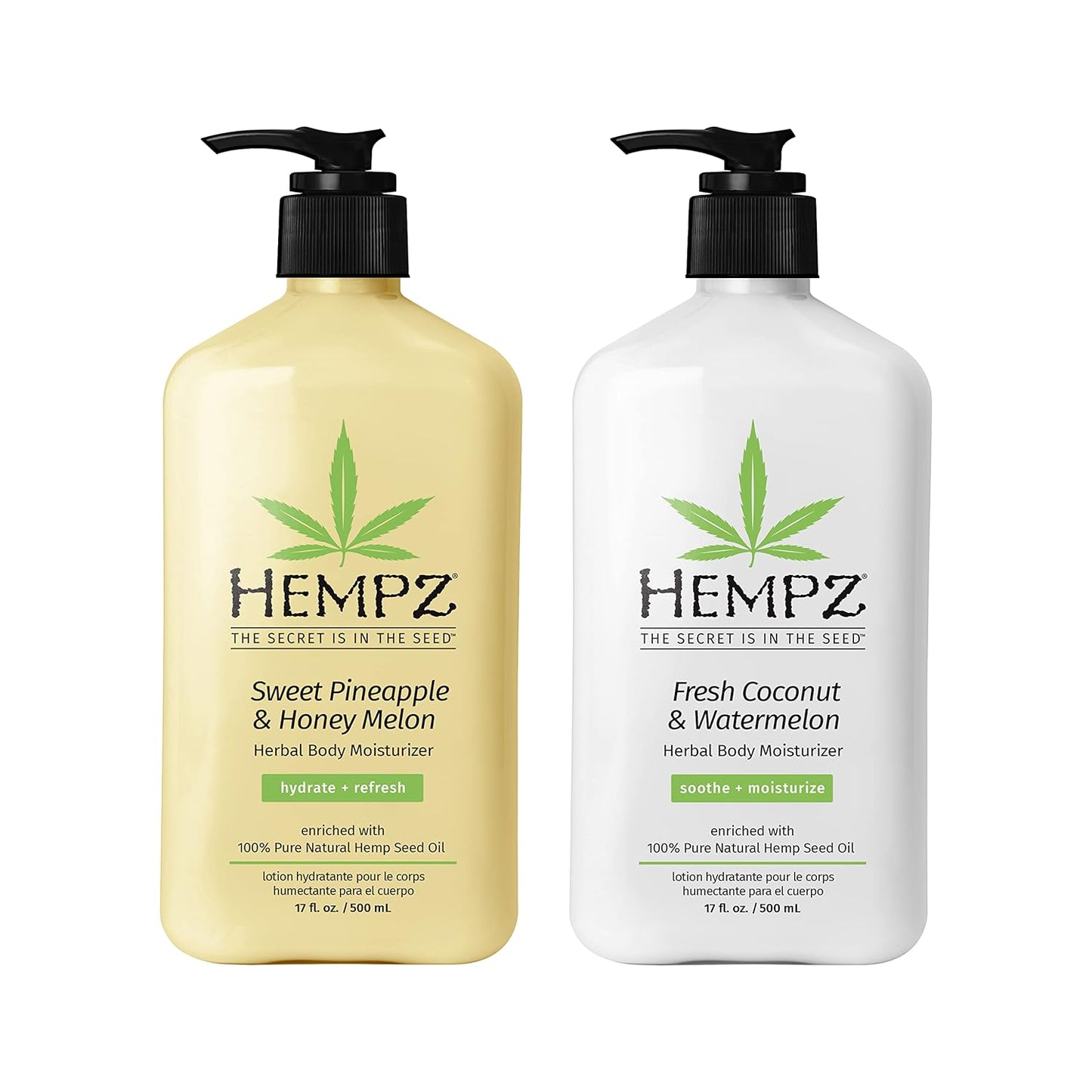 Hempz Body Lotion Bundle - Sweet Pineapple & Honey Melon