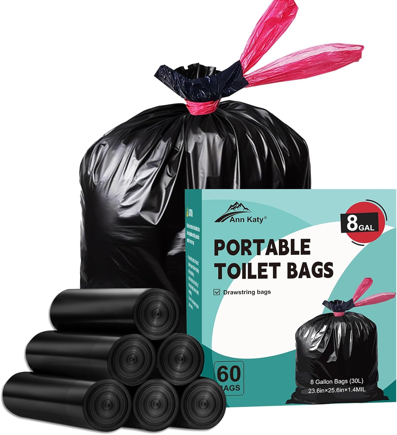 Leak-Proof 8 Gallon Camping Toilet Bags - Waste Management Essential