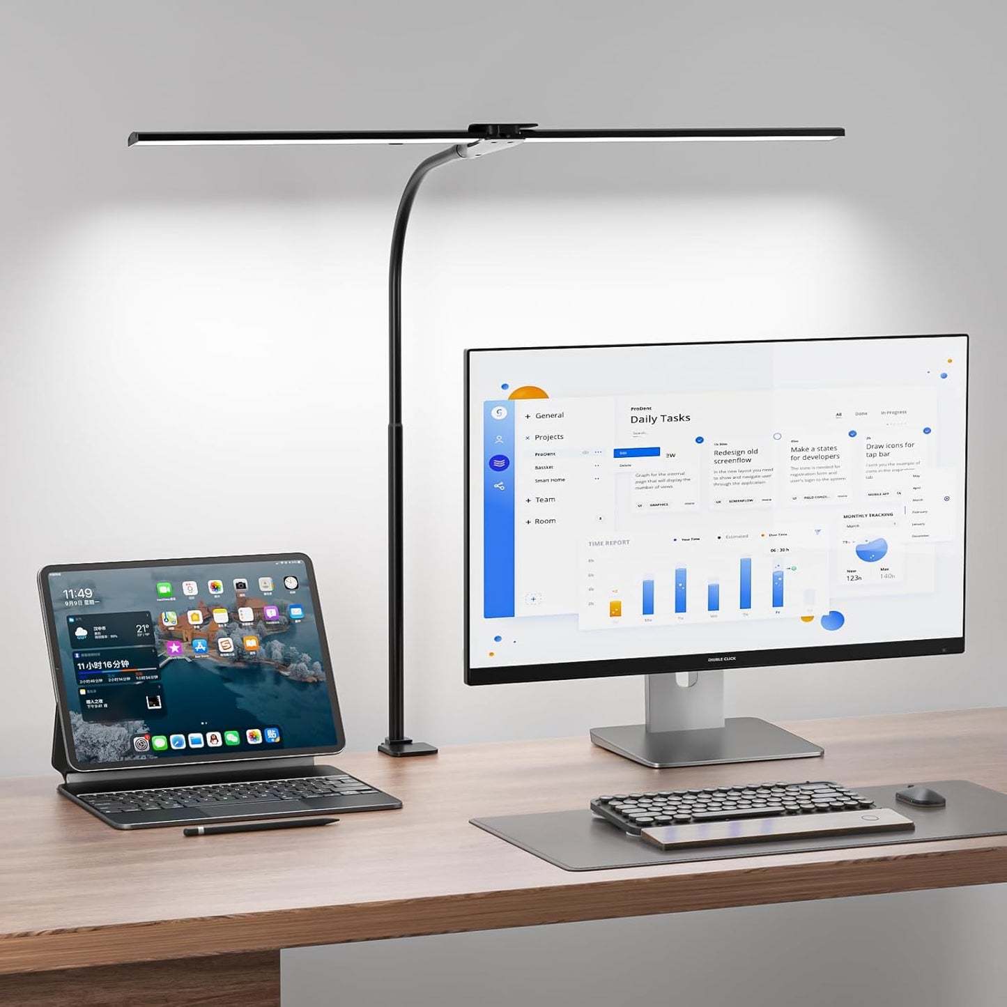 Kintion 12W Gooseneck Desk Lamp: Ultra-Bright Task Light
