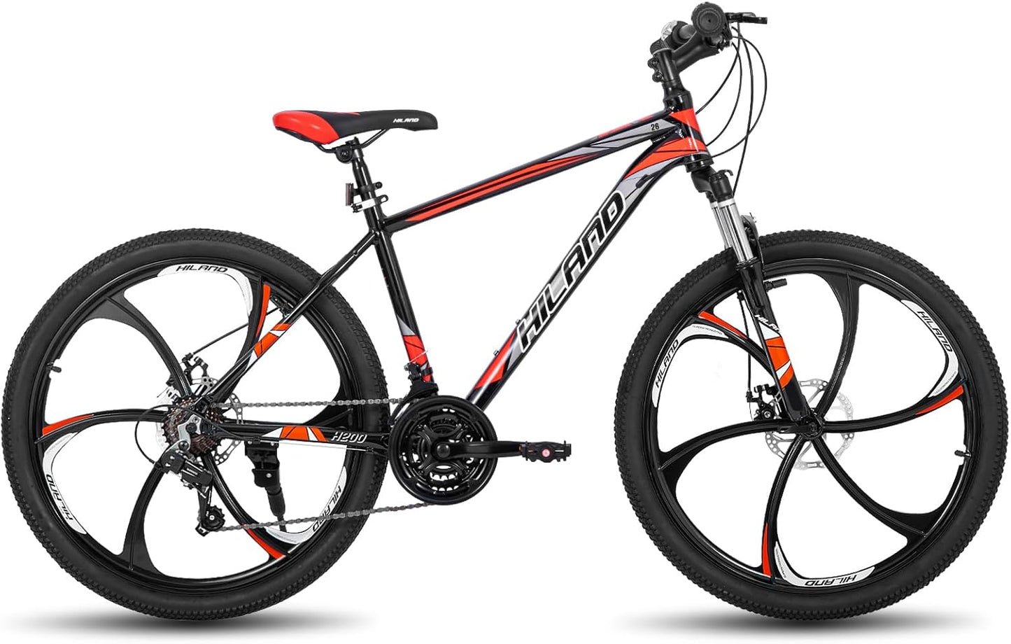 HH HILAND 26 Inch Mountain Bike with 21 Speeds and Disc Brakes