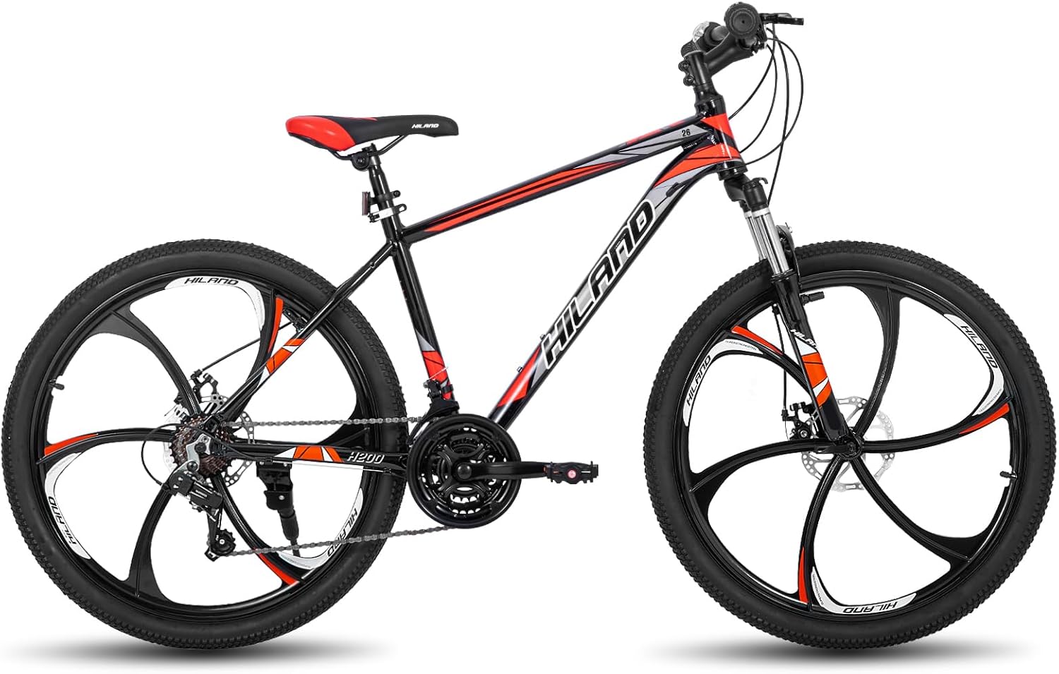 HH HILAND 26 Inch Mountain Bike with 21 Speeds and Disc Brakes