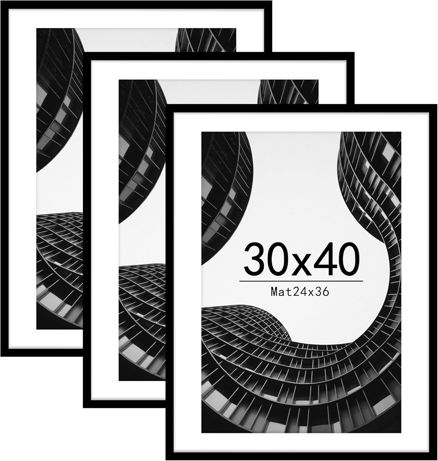 30x40 Picture Frame Set of 3 for Vertical & Horizontal Display