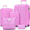 LARVENDER 5 Piece Luggage Set with Duffel Bag and TSA Lock
