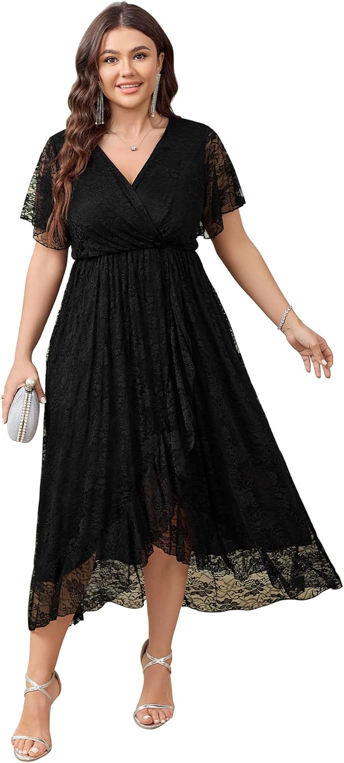 SCOMCHIC Plus Size Wedding Guest Dress for Formal Occasions