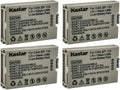 Kastar 4-Pack BP-110 Battery 3.7V 1700mAh - Long Run Time for Canon