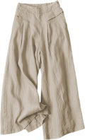 Linen Culottes Wide Leg Cropped Pants - Breezy Summer Comfort