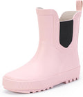 Kids Rain Boots Chelsea Style Waterproof Toddler Rainboots - Easy On