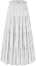 Chiffon High Waist Tiered Pleated Floral Maxi Skirt - Flowy Boho